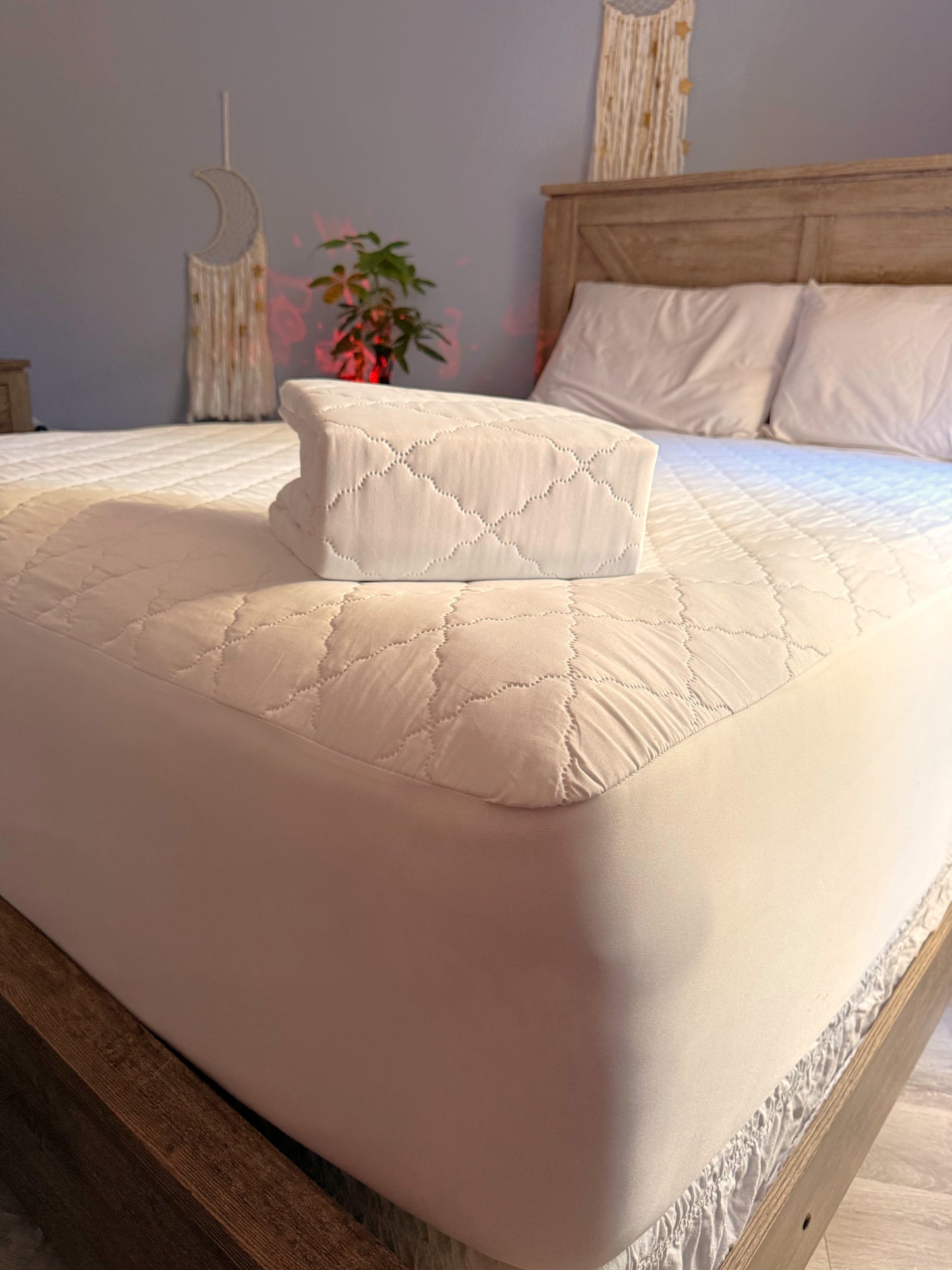 Quilted Waterproof Mattress Protector Queen - Noiseless Breathable Fitted Cover, Deep Pocket Hotel-Grade Bed Protection